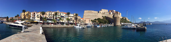 Panorama of the Citadel of Calvi from the port