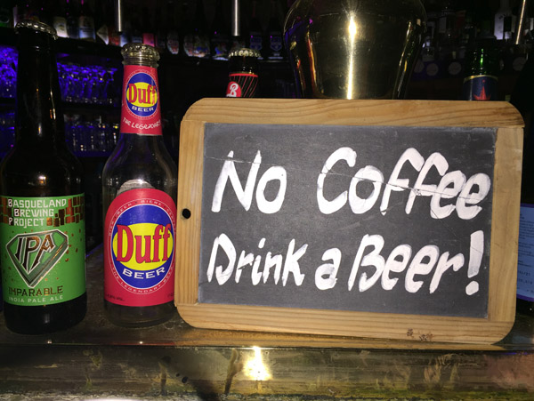 No Coffee Drink a Beer!