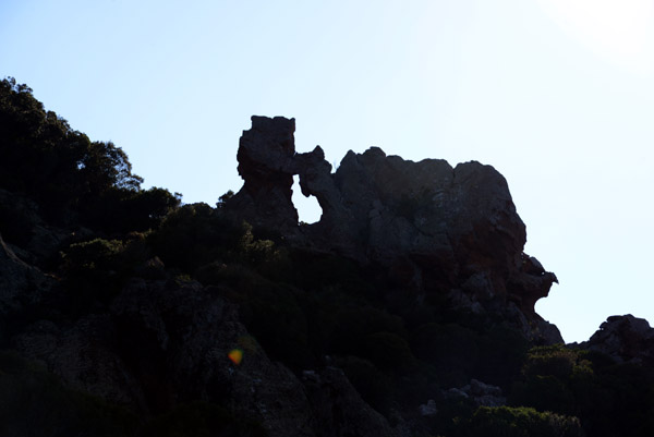 Silhouette of a rock formation, Scandola Nature Reserve