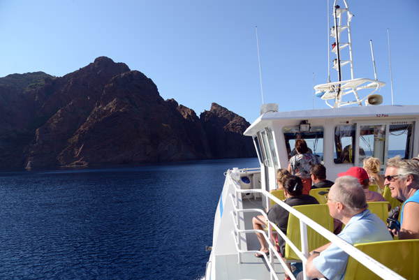 Cruising towards the Central Zone of the Scandola Nature Reserve