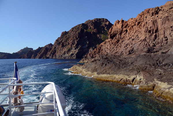 Cruising to the southern end of the Scandola Nature Reserve