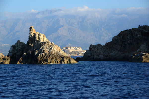 The Citadel of Calvi comes into view rounding the Revellata Peninsula