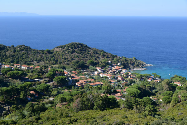 Sant'Andrea, Elba, with the northern tip of Corsica in the distance
