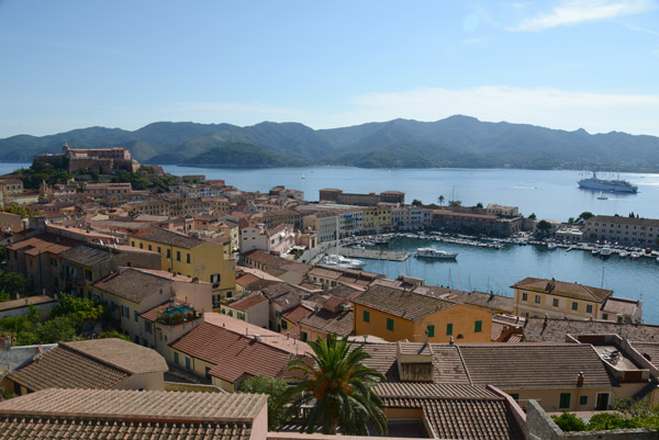 The old town of Portoferraio from the Medicean Ramparts