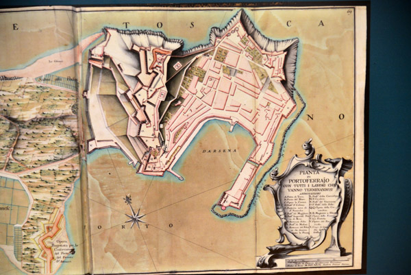 Map of Portoferraio dated 1749