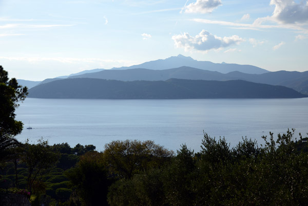 Looking west along the south coast of Elba