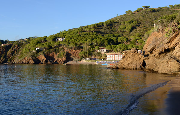 Spiaggia di Pareti from the small beach at the Hotel Dino, Elba