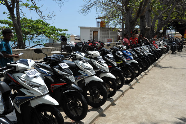 Motorbike showroom along the Dili waterfront 