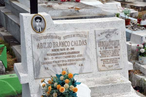 Grave of Abilio Branco Caldas, assassinated 11-12-1975, Santa Cruz Cemetery