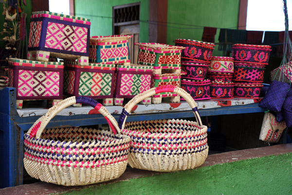 Woven goods at the Maubara tourist market