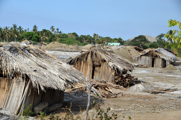 Huts at the salt works