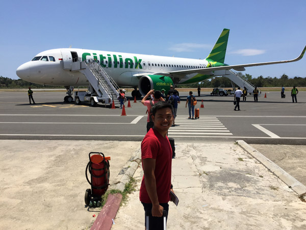 Boarding Garuda's Citilink for the flight from Dili to Bali