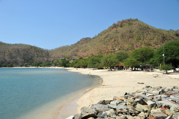 Areia Branca Beach, the best we saw near Dili, on the way to Cristo Rei