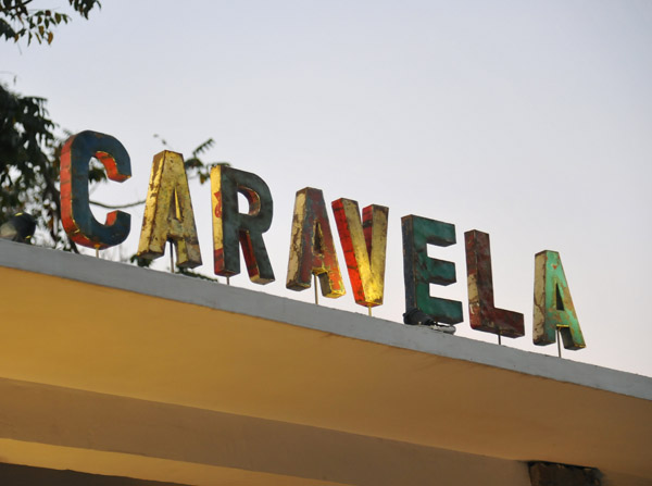 Evening dinner at Caravela, a lovely Portuguese-style beach restaurant