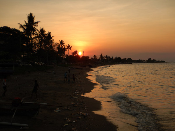 Sunset from the beach in front of Dive Timor Lorosae