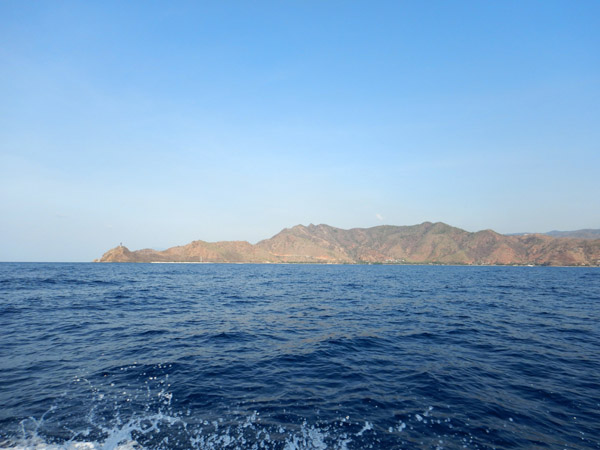 The Cristo Rei coast from the Dive Timor Lorosae boat
