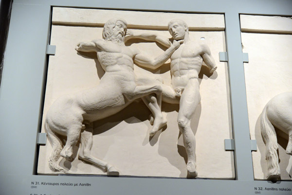 Battle of Centaurs and Lapithis, Parthenon south metope block 31