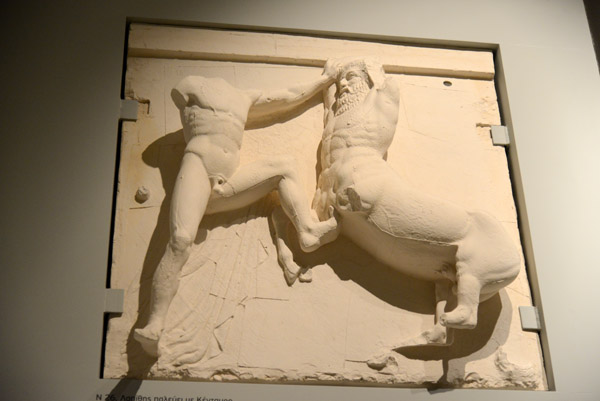 Centaur clashing with Lapithi, Parthenon south metope block 26 - original in British Museum