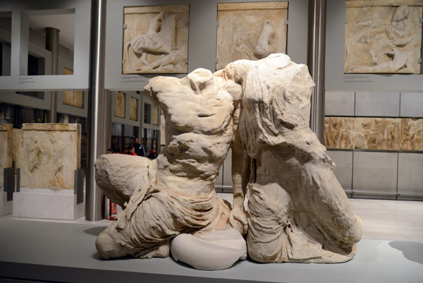 Kekrops and Pandrosos from the west pediment of the Parthenon, 437-432 BC