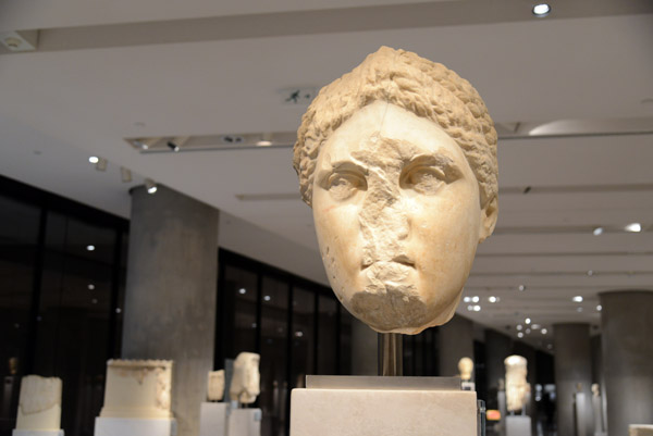 Head of a statue of Artemis Brauronia by Praxiteles ca 330 BC