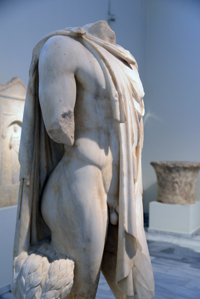Statue of a youth wearing a chlamys, Pentelic marble, Athens, 1st C. BC-1st C. AD