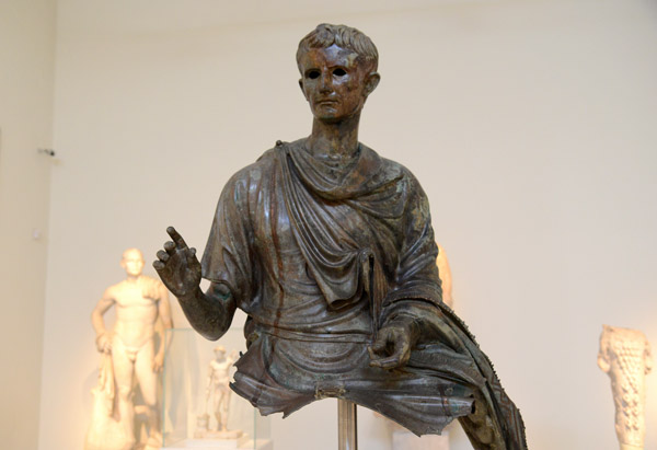 Bronze of the Emperor Augustus, ca 10 BC, found in the Aegean Sea