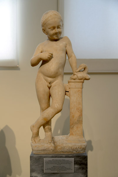 Marble statuette of a boy found near Lamia, 3rd C. BC