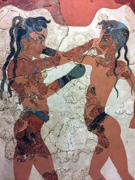 Boxing Children, Akrotiri, discovered in 1967
