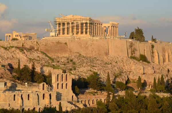 The Acropolis of Athens from Philopappou Hill (Mouseion Hill)
