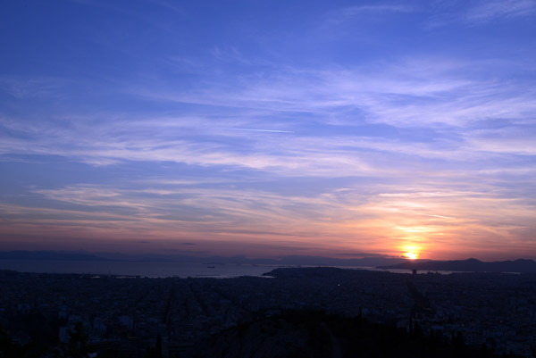 Sunset from Philopappou Hill, Athens