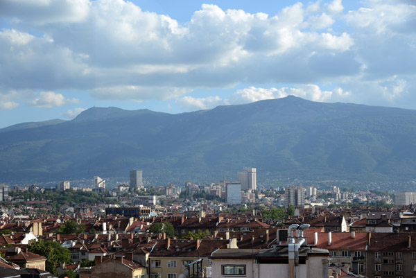 View of Sofia from the Hotel Sense Rooftop Bar