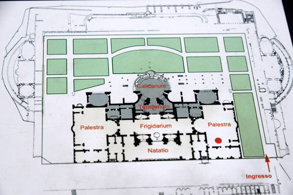 Map of the Baths of Caracalla