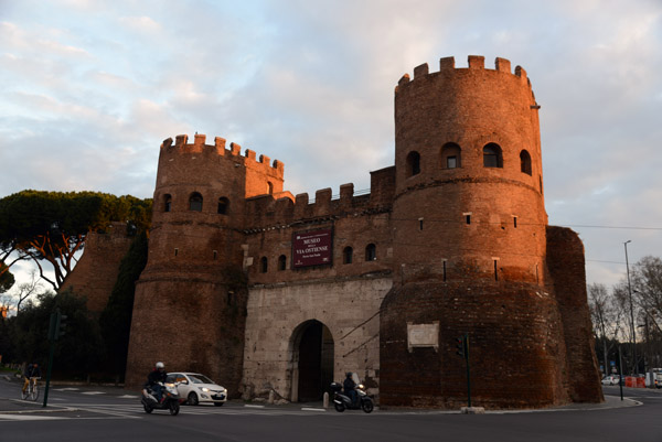Porta San Paolo, part of the 3rd C. AD Aurelian Walls and the start of the Via Ostiense