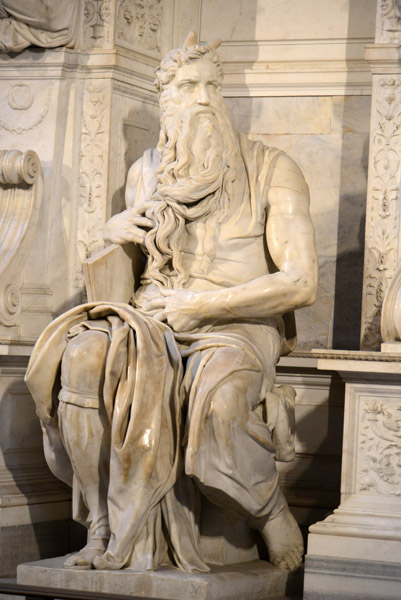 Michaelangelo's Moses, 1513-1515, for the Tomb of Pope Julius II