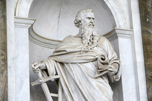 Sculpture of St. Paul bearing a sword, Basilica of St. Paul Outside the Walls