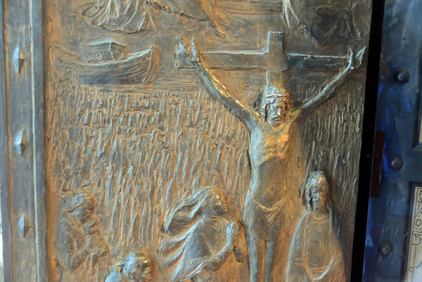 Detail of the New Holy Door by Enrico Manfrini, installed in the Jubilee Year 2000, St. Paul Outside the Walls