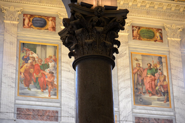 Detail of the one of the columns, Basilica of St. Paul Outside the Walls