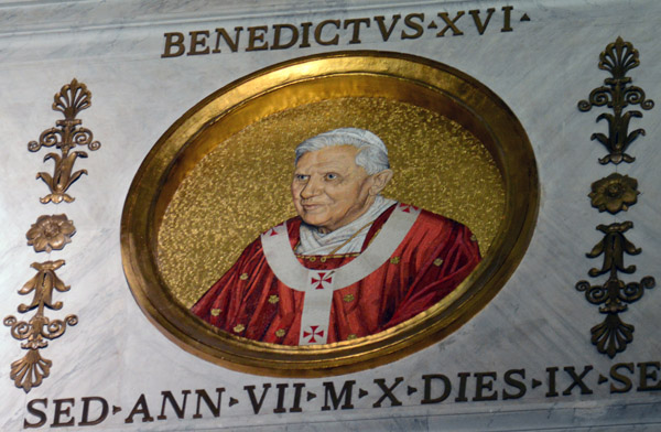 Mosaic of Pope Benedict XVI, Basilica of St. Paul Outside the Walls