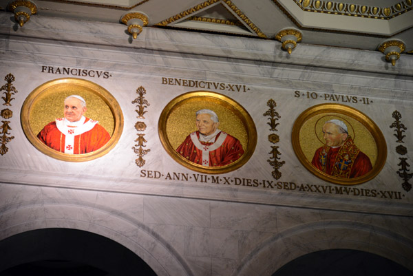 Popes Francis, Benedict XVI, John Paul II