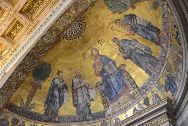 Apse mosaic with Sts. Luke, Paul, Peter, Andrew