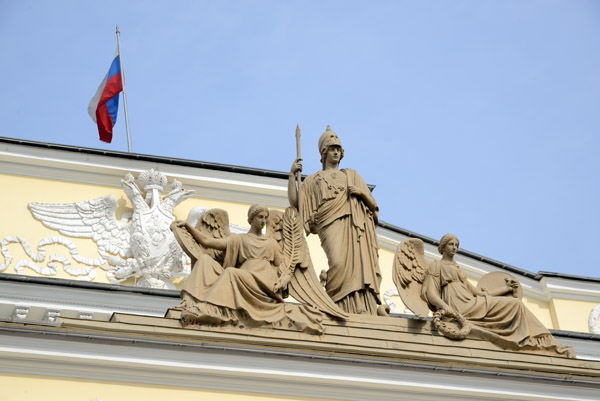 Pediment sculptural group of the Russian Ethnographic Museum