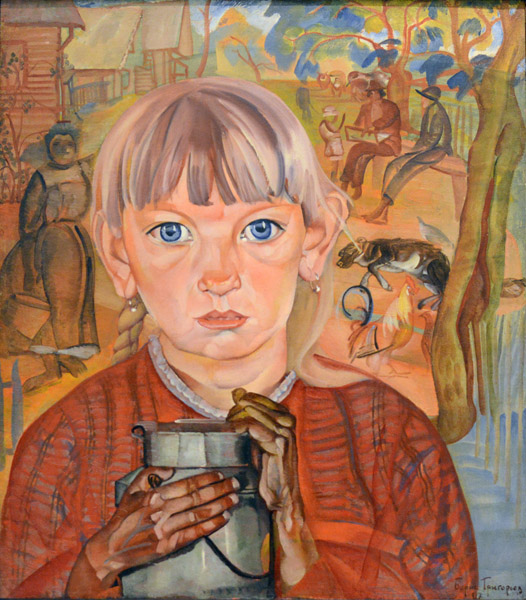 Boris Grigoriev, A Girl with a Churn, 1917