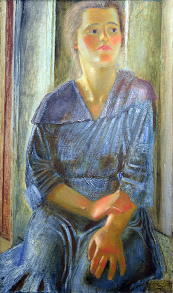 Alexei Pakhomov, Female Worker (Portrait in Blue), 1927
