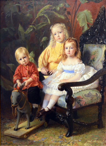 Konstantin Makovsky, Portrait of Stasov's Children, 1870
