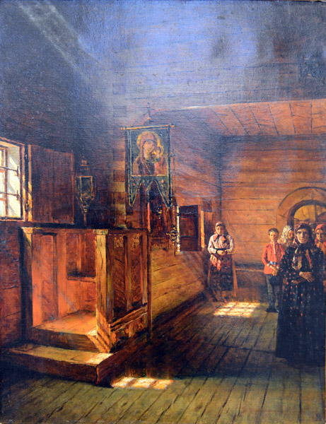 Vasily Vereshchagin, Interior of the Church of St John the Evangelist on the Ishnya near Rostov Yaroslavsky, 1888