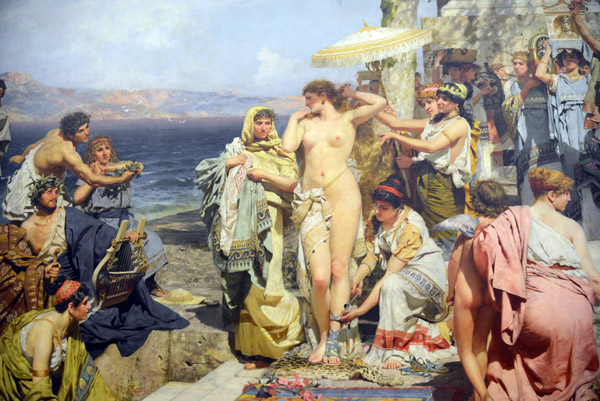 Henryk Siemiradzki, detail of Phrine at the Festival of Poseidon at the Eleusinia, 1889