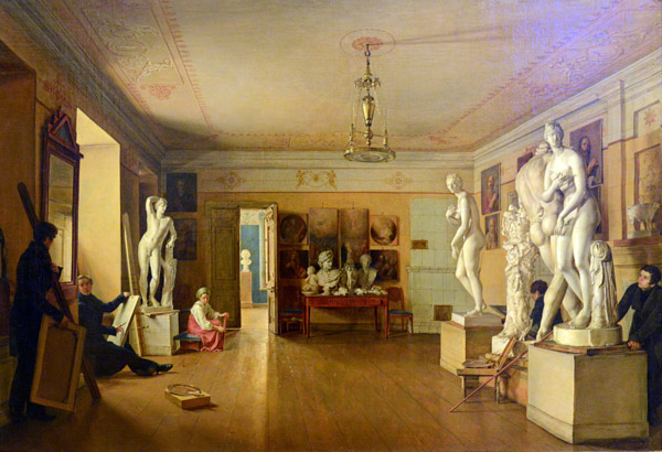 Alexander Alexeyev, The Studio of the Artist Alexei Venetsianov in St. Petersburg, 1827