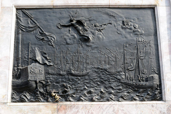 Bronze naval relief, Peter I monument