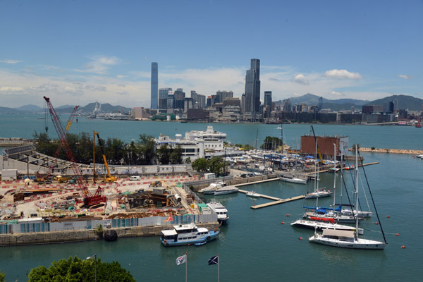 Kowloon seen across Hong Kong Harbour from the Excelsior Hotel