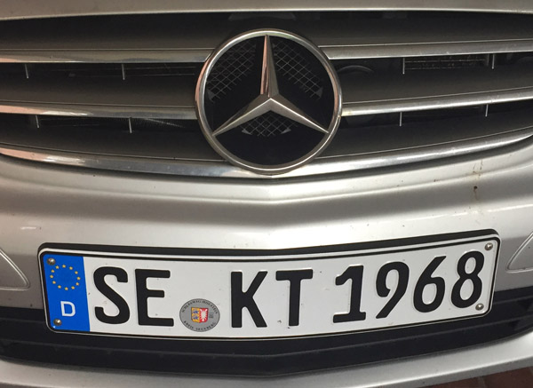 German License Plate SE KT